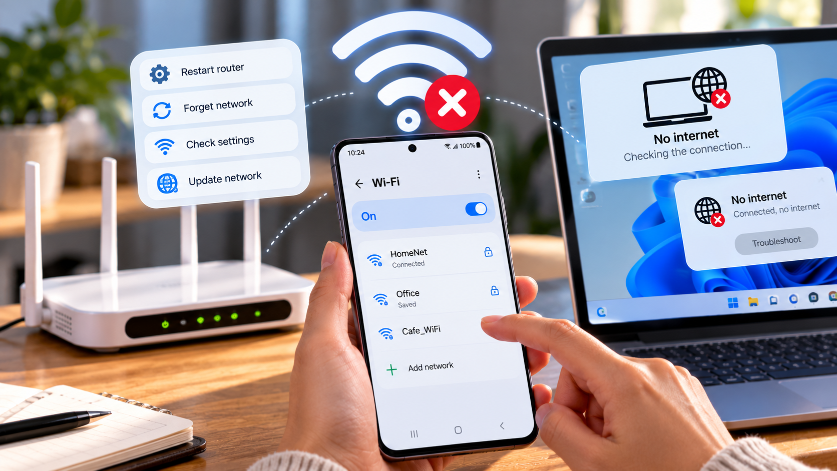 Домашній Wi-Fi роутер і ноутбук без підключення до інтернету - Чому не працює Wi-Fi: діагностика за 10 хвилин