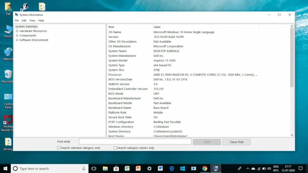 System Information