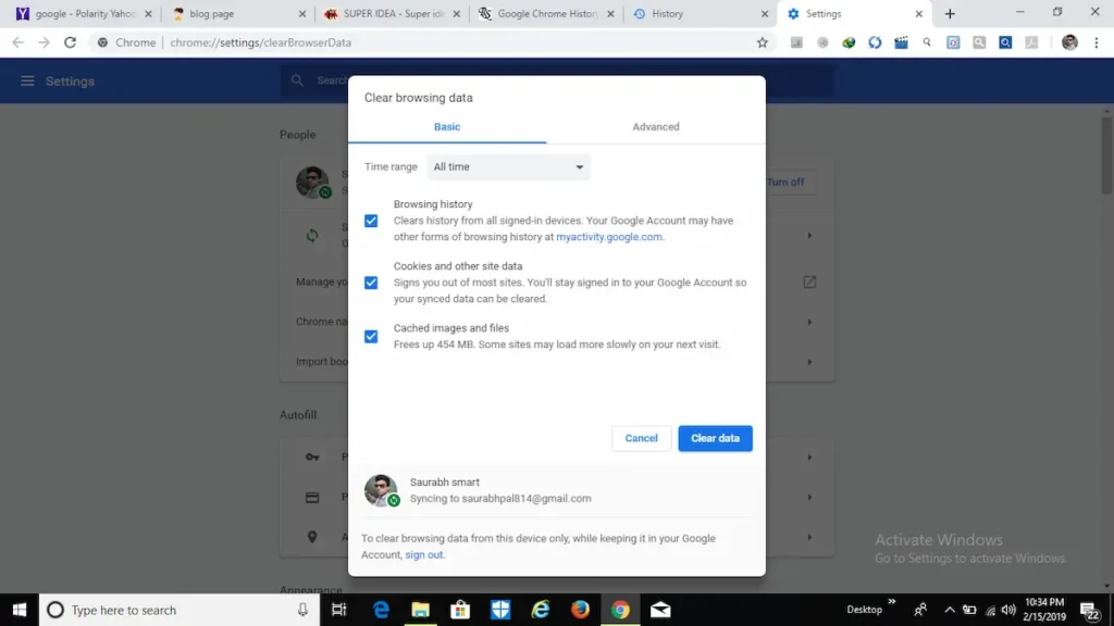 Як очистити кеш браузера Google Chrome