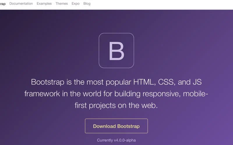 Bootstrap download page