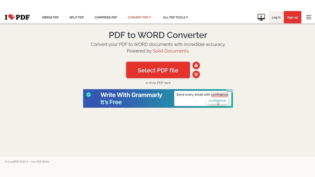 Convert PDF to Word online